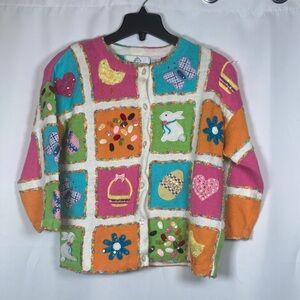 VTG Design Options by Philip & Jane Gordon Easter Cardigan Egg Shaped Buttons